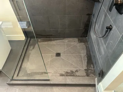 Black Custom Shower (Wet Due to Silicone Install)1