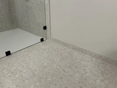 Custom Curbless Large Format Shower w/ Shelf Detail 4