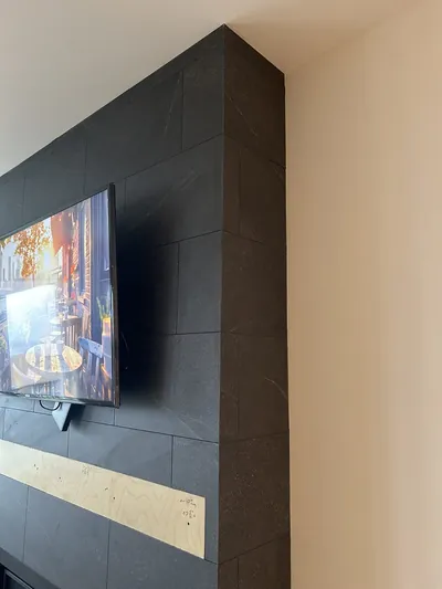 Black Mitred Fireplace Surround 3