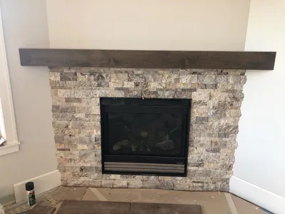 Corner Wall Fireplace Surround (Groutless) 2