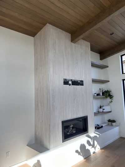 Large Format Fluted Fireplace 1