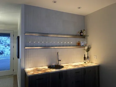 Tiled kitchen backsplash Installation